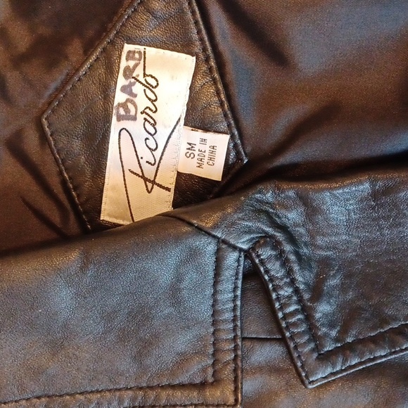 Ricardo - Black Soft Lamb Skin Leather Jacket. Blazer Style. Pockets W-S/M - Picture 5 of 11